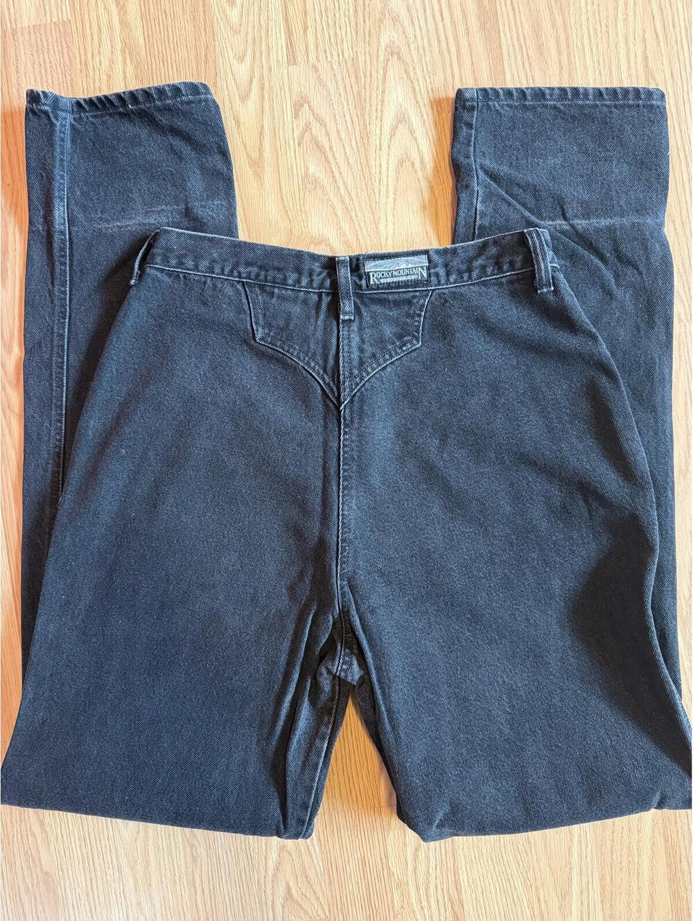 Vintage Rocky Mountain Jeans Black High Waisted size 33 Long